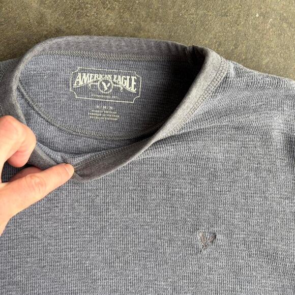 2000s y2k grey knit thermal - Picture 3 of 5